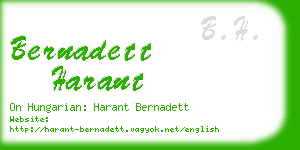 bernadett harant business card